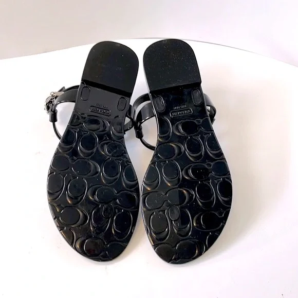 Coach 'Pansy' Logo T-strap Jelly Sandal, 7B - Picture 4 of 5